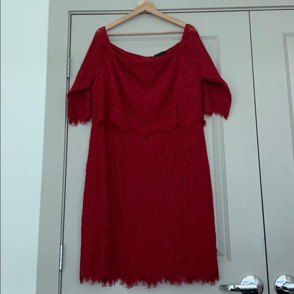 Red dress by Laura V in size 16